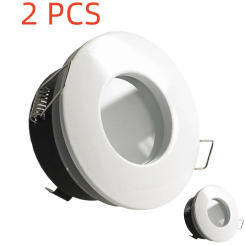 2/5 Pcs IP65 Waterproof Recessed GU10/MR16 Led Spot Light Fixtures Downlight Frame Round Square GU10 Spotlight Bulb Housing