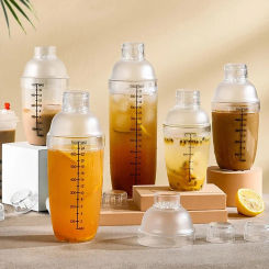 1PC 300/500/700/1000ml Plastic Cocktail Shaker Home Bar Utensils Plastic Hand Shake Cup Wine Barware Drink Mixer Shake Bottle