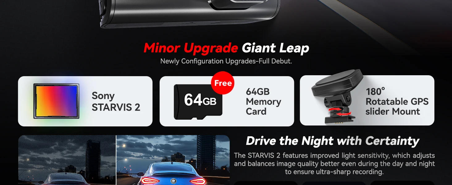 Description Picture 3 of itemREDTIGER F7N PRO Dash Camera 4K Video Recorder  Built In WiFi GPS FOV 170 Dash Cam With SONY STARVIS 2 SENSOR Night Vision