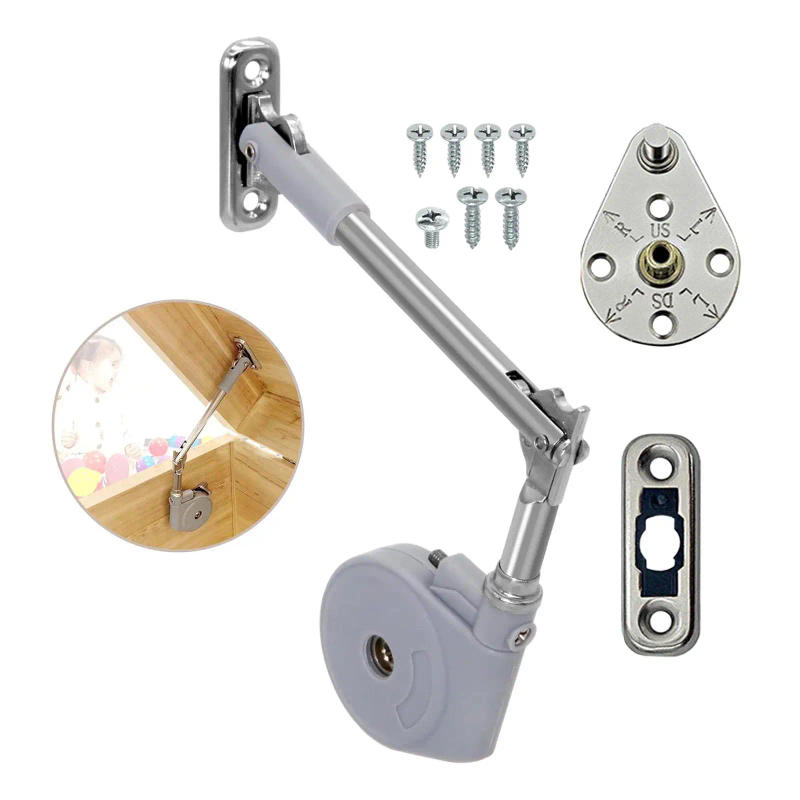 Description Picture 5 of itemLid Support Hinge Zinc Alloy Slow Closing Toy Box Hinges Soft Close for Storage Trunk Upward Opening Cabinet Flap Doors Toy Box