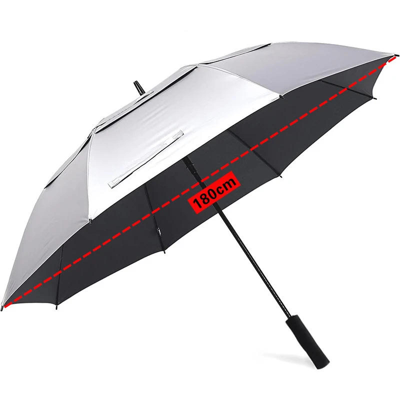 Description Picture 2 of itemExtra Large Umbrella Titanium Silver Double Layer Sun Protection Umbrella Parasol Outdoor Large Beach Golf Umbrella Fishing Gift
