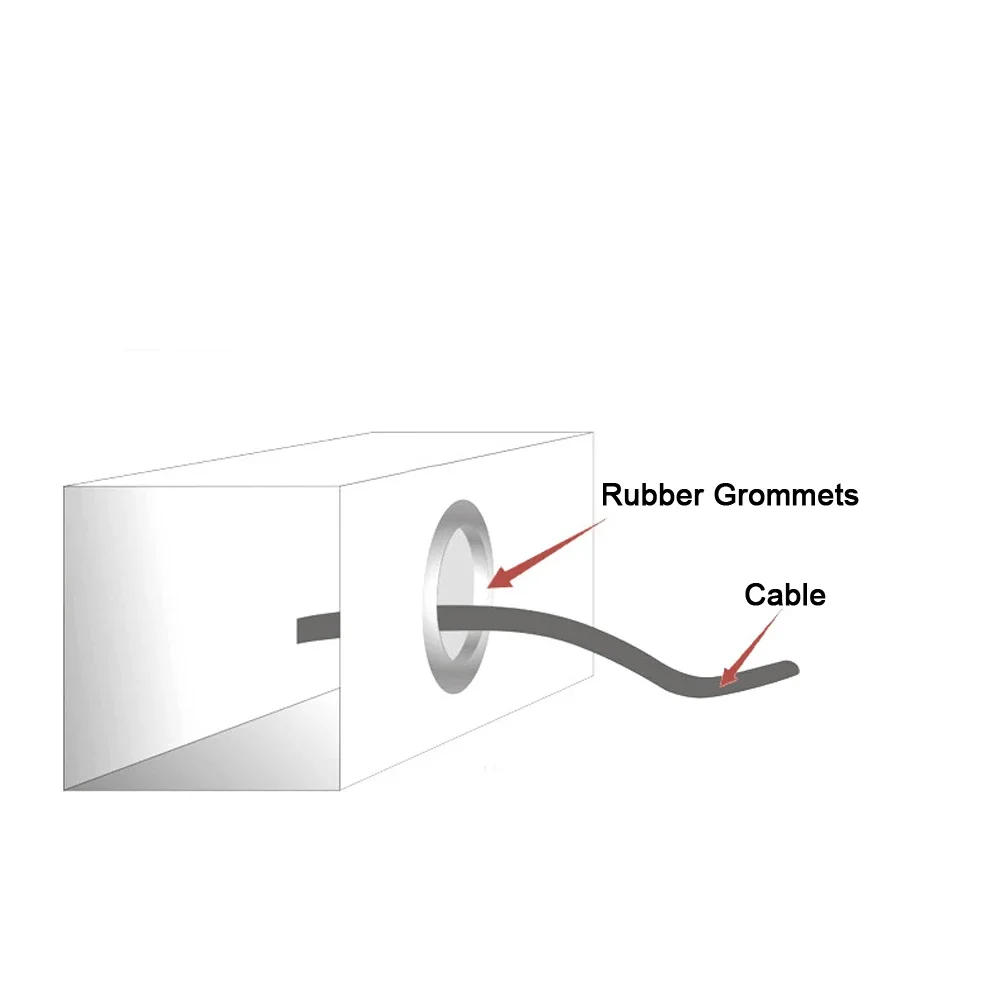 Description Picture 6 of item10PCS Black Rubber Blanking Cable Wiring Open Grommets 3mm 4mm 5mm 6mm 7mm 8mm to 70mm