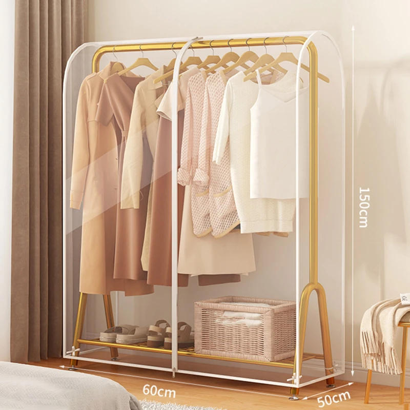 Description Picture 4 of itemFloor Clothes Hanger Dust Cover Bedroom Drying Rack Dust Cover Cloth Translucent Coat Suit Storage Bag Dormitory Supplies