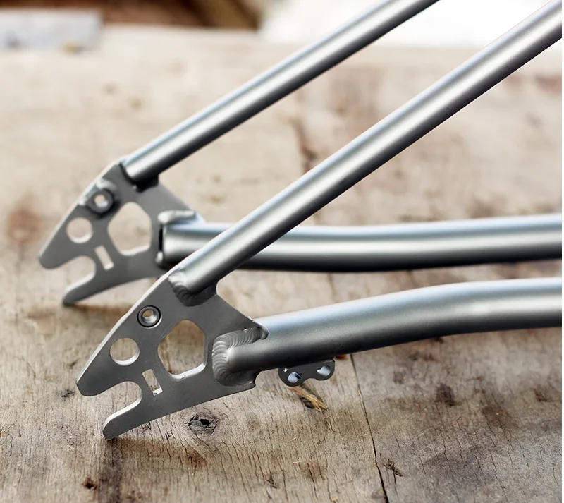 Description Picture 5 of itemTitanium P Line Folding Bike Rear Frame, C Brake, 112mm, Triangle