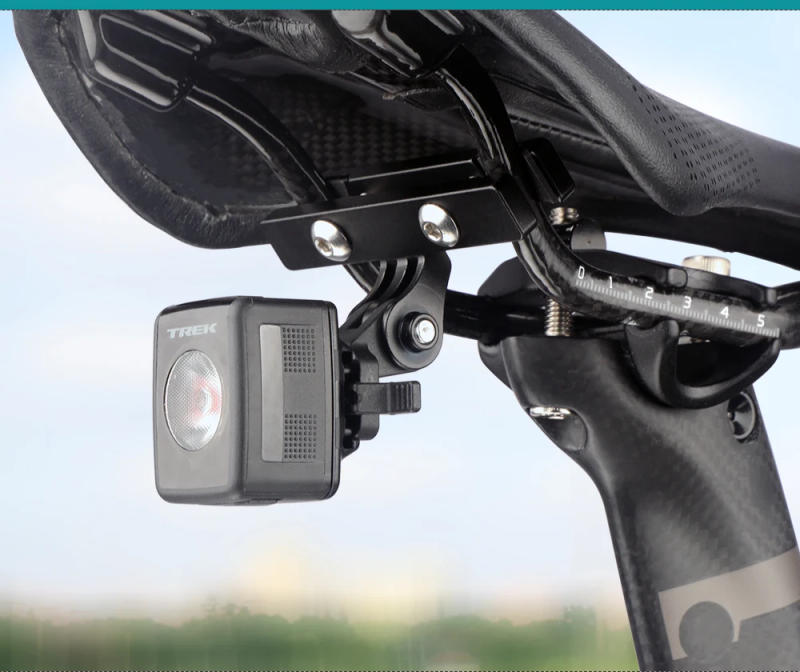 Description Picture 2 of itemBicycle Saddle Light Mount For Trek Bontrager Headlight Taillight Bracket Angle Adjustable Bike Seatpost Rail Rear Light Holder