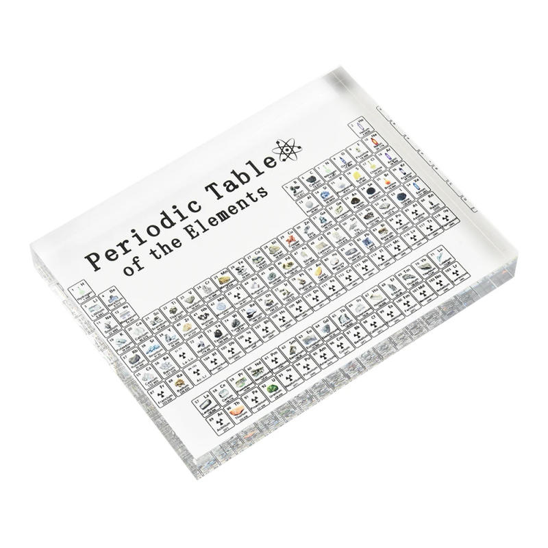 Description Picture 6 of itemAcrylic Board With Real Elements Letter Decoration Periodic Table Kids Teaching School Display Chemical Element Home Decor 1pc