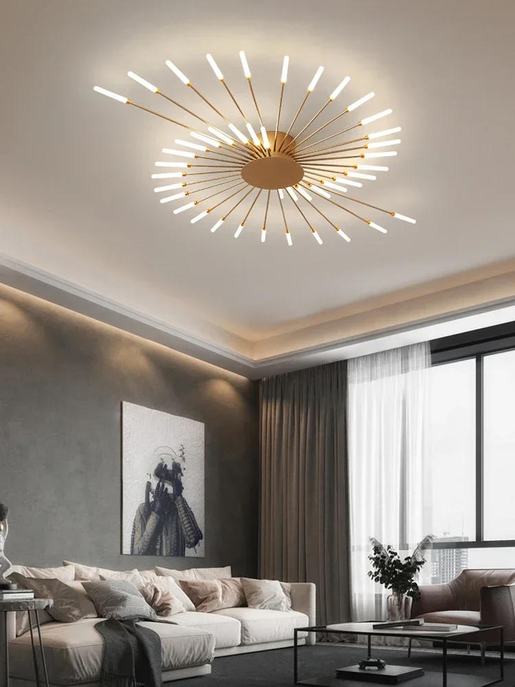 Description Picture 2 of itemModern Fireworks Led Ceiling Chandelier Lamp Indoor Lighting for Living Room Bedroom Home Decoration Kitchen Dining Table Light