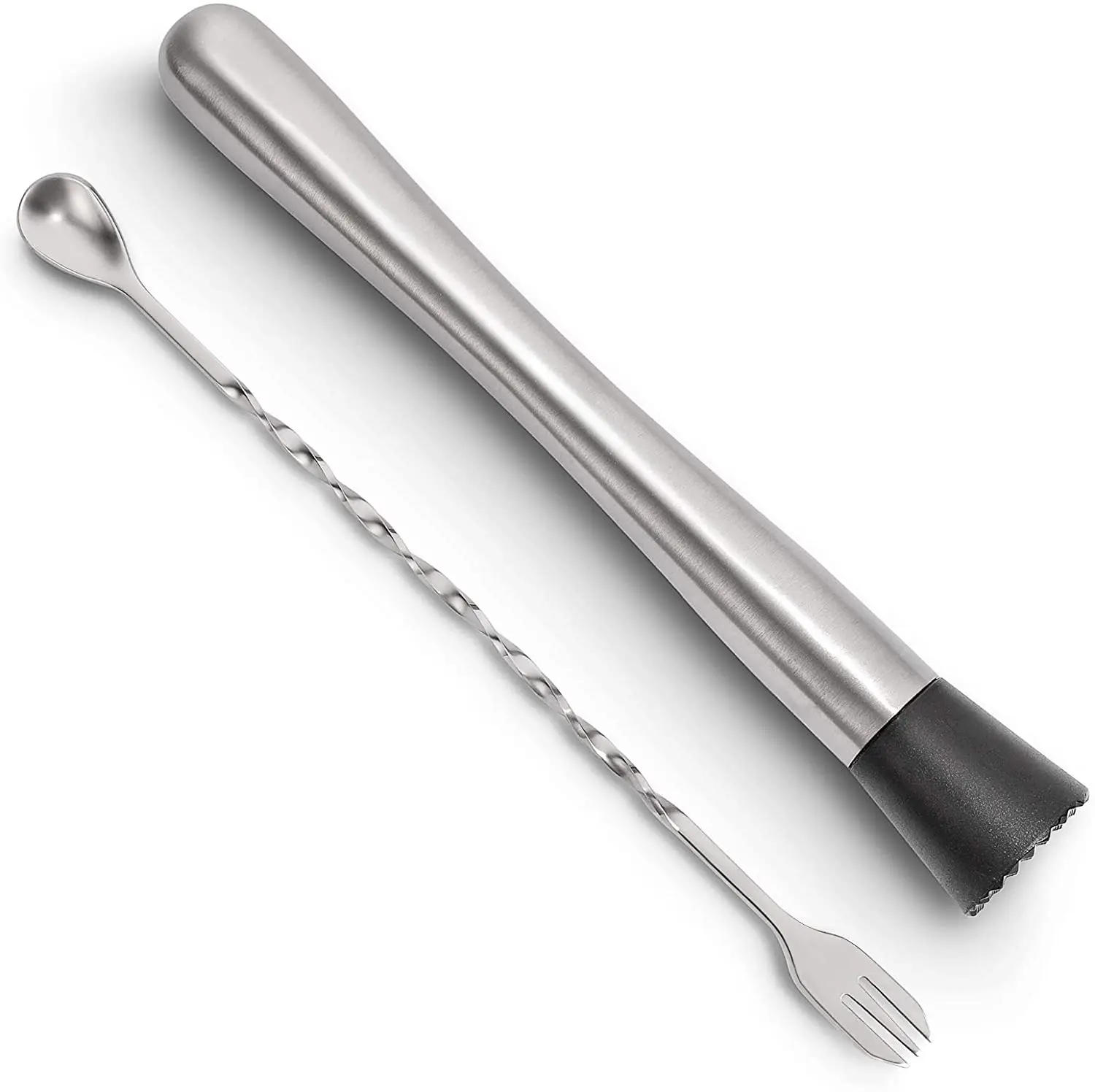 Description Picture 3 of itemStainless Steel Cocktail Muddler and Mixing Spoon Home Bar Tool Set - Create Delicious Mojitos and Other Fruit Based Drinks