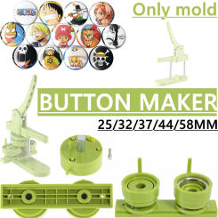 25--58MM Badge Button Maker Mold,Interchangeable Die Mold,Badge Punching Mold, Slide Rail mold,Button Making DIY Round Pin Maker