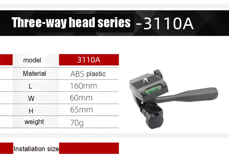 Description Picture 6 of itemThree Way 3-D Pan Tilt Tripod Head mobile phone micro SLR handle PTZ camera rotating bracket tripod accessories