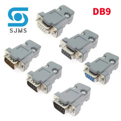 DB-9 DB9 RS232 Male Female Connector with plug socket D-Sub 9 pin PCB Connector protective shell White Black Blue