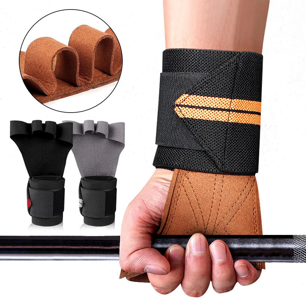 Description Picture 2 of item1Pair Gym Fitness Weight Lifting Gloves with Elastic Ventilated Wrist Wrap Support for Men Women Cross Training Bodybuilding