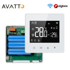 AVATTO Tuya WiFi/ZigBee Low Power Battery Smart Thermostat Water Gas Boiler Temperature Controller For Alexa Google Home Alice