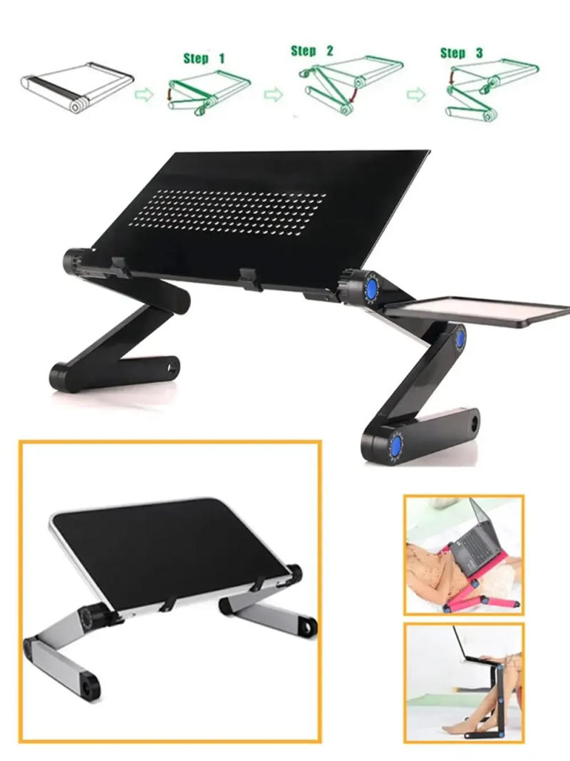 Description Picture 4 of itemPortable Adjustable Folding Computer Aluminum Alloy Desk Laptop Stand for TV bed PC Laptop Table Stand Multifunctional Lapdesk