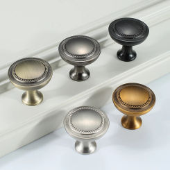Zinc Alloy Single Hole Knobs Light Luxury Gold European Wardrobe Drawer Cabinet Door Cabinet Hardware Door Handle