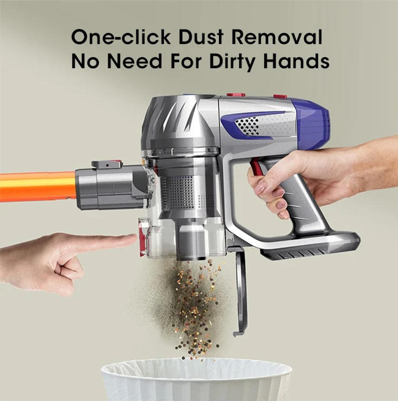 Description Picture 6 of item10kPa Handheld Wireless Vacuum Cleaner Hard Floor Cordless Stick Vacuum Cleaner Dual Motor LED Electric Sweeper 220V