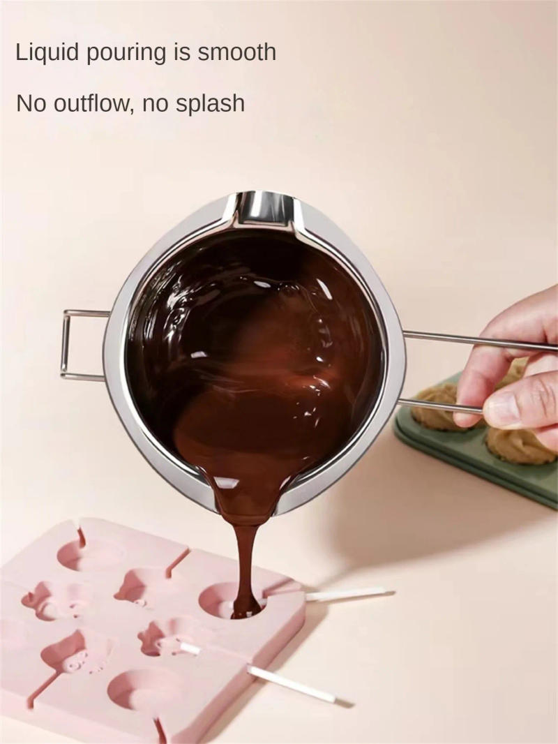 Description Picture 2 of itemWholesale Bakeware Wax Candle Candy Melts Chocolate Double Boiler Metal Stainless Steel Chocolate Warmer Melting Bowl