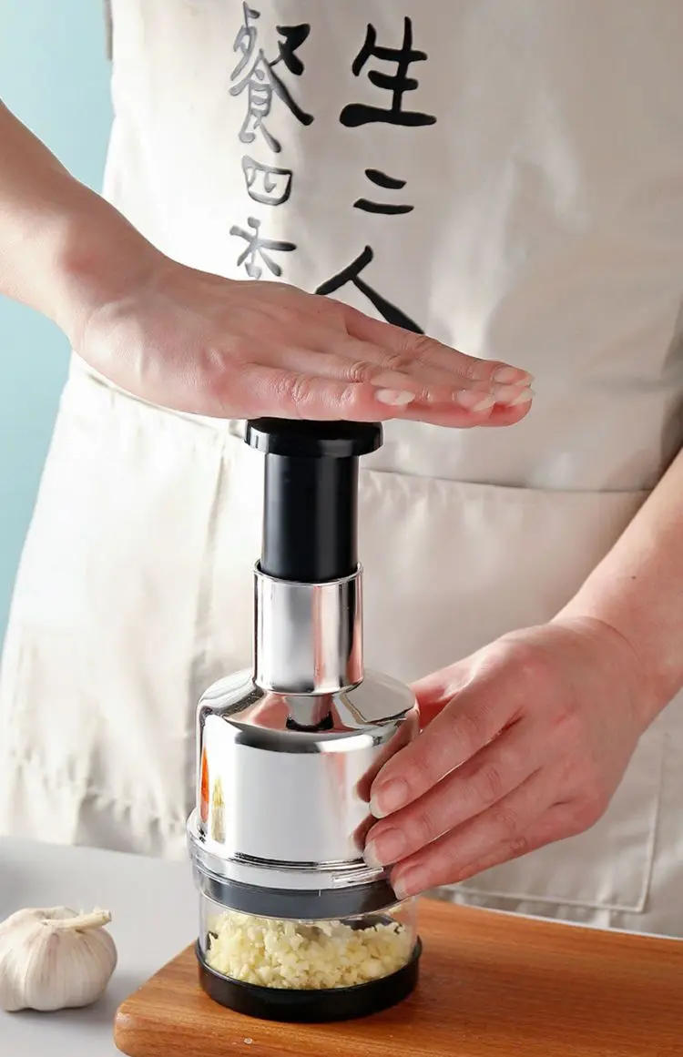 Description Picture 3 of itemPressed Garlic Chopper Handheld Slap Press Chopper Mincer for Nuts Efficient Onion Garlic Fruit Vegetable Tools Kitchen Gadgets