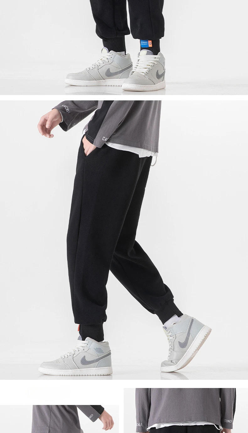 Description Picture 4 of itemCasual pants Loose cotton leggings Versatile sportswear cargo pants men sweatpants joggers men baggy