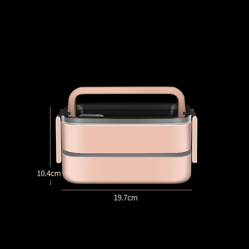 Description Picture 6 of item304 stainless steel lunch box for Adults Kids School Office 1/2 Layers Microwavable portable Grids bento Food Storage Containers