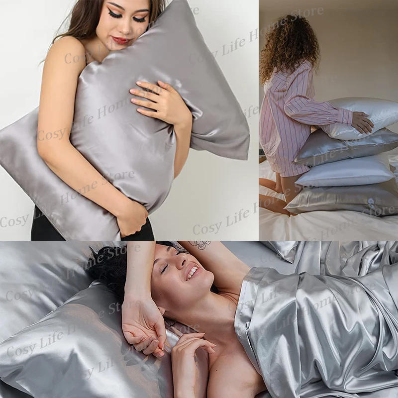 Description Picture 6 of itemLuxury Satin Bedding Set Duvet Cover with Pillowcase European Style King Queen Size Comfortable Bed Set Bed Covers Linen Sheet