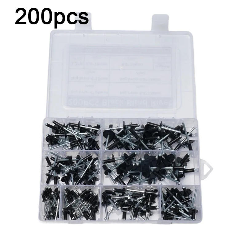 Description Picture 2 of itemBlind Multi-Grip POP-Rivet Rivet Flanges Equipment Fasteners Aluminum Aluminum Alloy Automobiles Set Standard 200Pcs Assorted