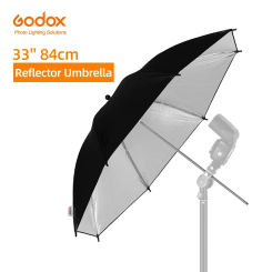Godox 33" 84cm Reflector Umbrella Photo Studio Flash Light Grained Black Silver Umbrella for Photography Accessories