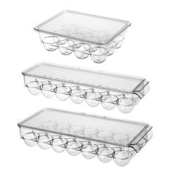 Transparent Egg Storage Box Egg Tray Containers Kitchen Refrigerator Organizer Eggs Dispenser Fresh Preservation 12/14/21 Grids