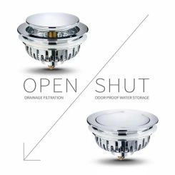 Press Bounce Basin Pop-up Drain Filter Bathroom Shower Sink Filter Plug Wash Basin Hair Sink Strainer Kitchen Bathtub Stopper