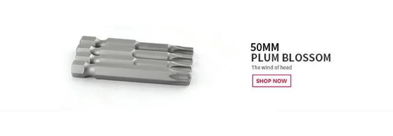 Description Picture 6 of item8/10pcs Hex Shank Torx Screwdriver Bit 75mm Plum Magnetic Screwdriver Bits Torx T8 T10 T15 T20 T25 T27 T30 T40