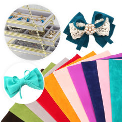David accessories 20*33cm Double Side Velvet  Synthetic Leather Fabric Patchwork For Hair Bow DIY Projects Handbag Shoes,1Yc5688