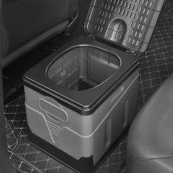 Movable Toilet Portable Multifunction Bedpan Strong Bearing Capacity Reusable Trash Can Self-driving Travel Supplies