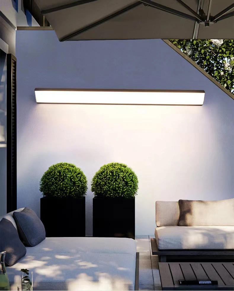 Description Picture 4 of itemIP65 Waterproof Wall Lamp Outdoor Garden Decoration Long Strip Exterior Line LED Light External Wall Washer Modern Nordic Sconce