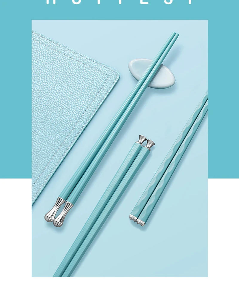 Description Picture 6 of item5Pairs High Quality Japanese Non-Slip Chopsticks Korean Home Hotel Restaurant Portable Healthy Food Stick For Sushi Chopsticks