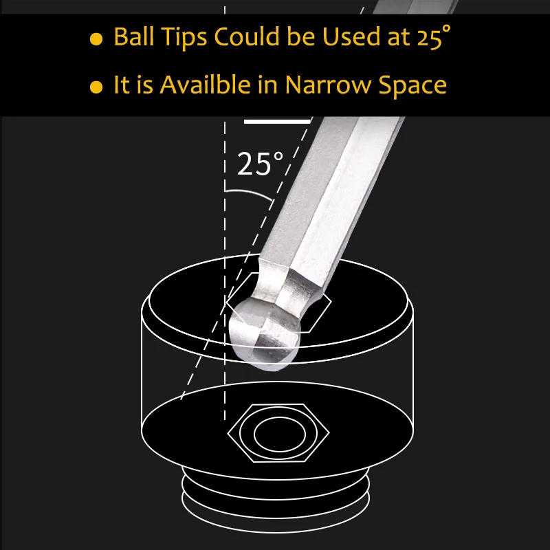 Description Picture 4 of itemStanley 1-Pcs Extra Long Allen Key Type T 2mm 2.5mm 3mm 4mm 5mm 6mm 7mm 8mm T Bar Hex Key In T Handle Hexagon Keys Long Wrench
