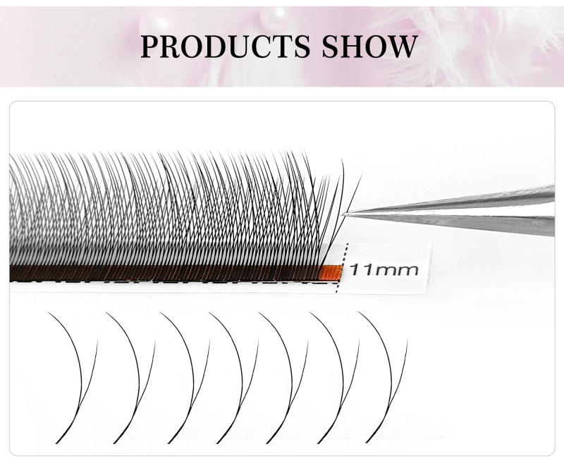 Description Picture 5 of itemLC/C/D Curl Fox Y Shaped V Type Eyelash Extension 8-13Mix False Lashes Premade Volume Fan Lashes Beauty Cilios