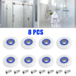Runner Wheels Shower Door Rollers Tool With Screws Household Replacement Shower Cabins Shower Enclosures 8pcs New
