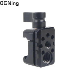 Quick Release Camera Mount NATO Rail Clamp with 1/4" 3/8" Standard Mounting Holes for DIY Monitor Microphone Camera Cage Rig