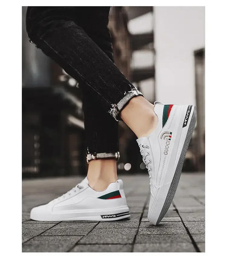 Description Picture 4 of itemClassic Little White Shoes Men's Trendy  Slip-on Casual Breathable Walking Outdoor Flat Shoes Board Shoes Sneakers