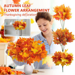 Artificial Canadian Maple Leaf Branch Autumn Rustic Wedding Decoration Accessories Fake Flower Plants Centerpieces For Tables