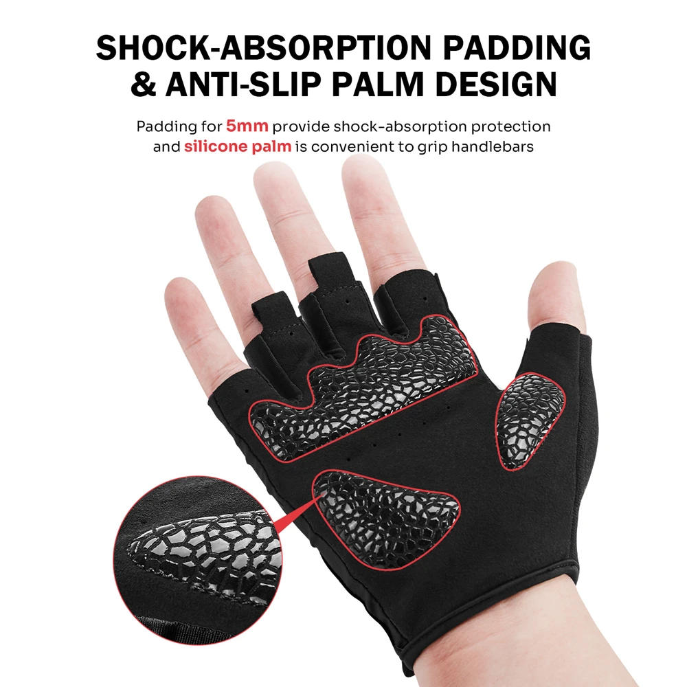 Description Picture 6 of itemCycling Gloves Full / Half Fingers Moto Bike Shockproof Breathable MTB Road Bicycle Short Gloves Men Women Sports Motocross