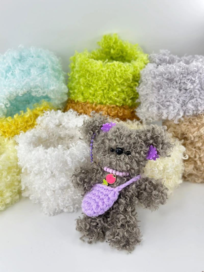 Description Picture 2 of itemKawaii Plush Iron Wire Strip DIY Pendant Material Pack Soft Wool Twist Stick Rod Felt Strip Handmade Crafts Gift Accessories