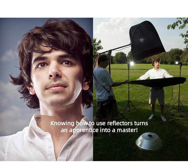 Description Picture 2 of itemSelens Portable 5 in 1 Reflector 60x90cm Oval Round Reflector Photography Accessories Diffuser Photo Studio Kits fotografia 반사판