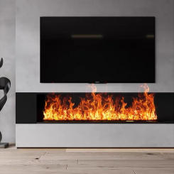 Smart Home Flame Steam LED Color Flame TV Wall Decorative flame Mobile APP control 3D water steam electrical flame Fireplace