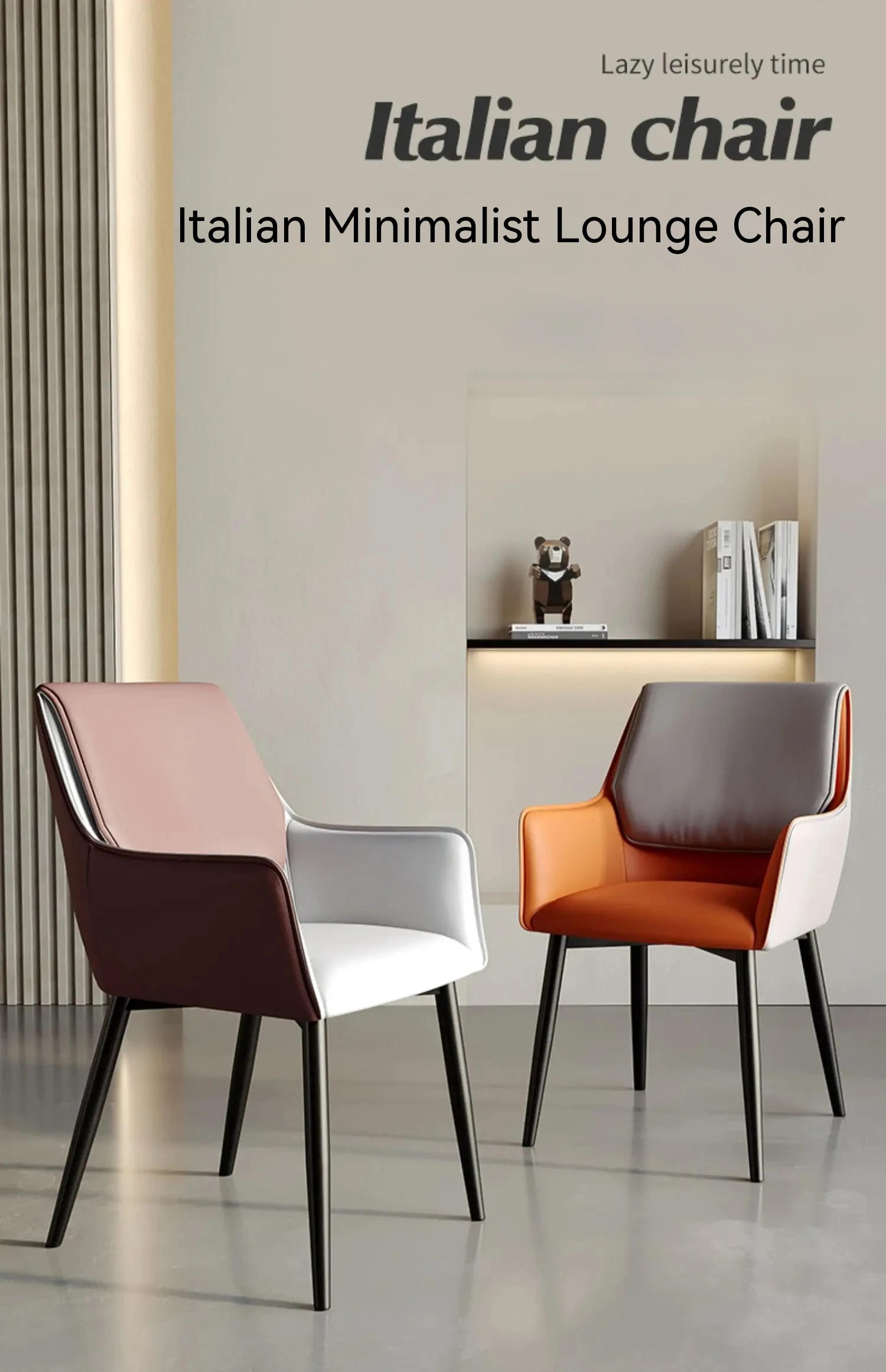 Description Picture 2 of itemDining chairs Leather Dining Chair Luxury Hotel Salon Vanity Living Room Armchair Design Nordic Sedie Da Pranzo Office Furniture