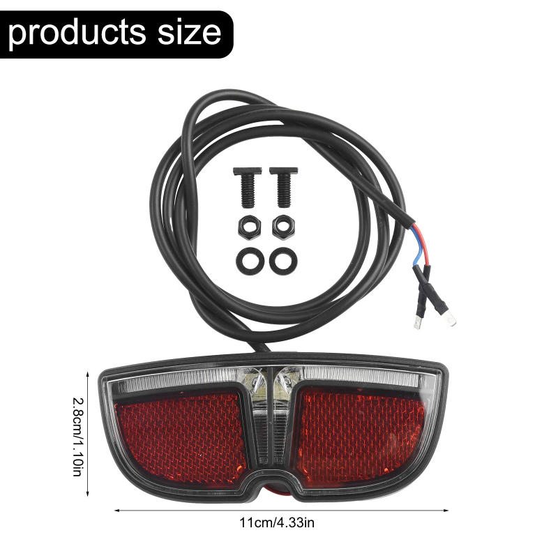 Description Picture 2 of itemTaillight E-Bike LED Lamp 6V Taillight For Bafang  Drive Motor Rear Light Drive Motor Rear Light ABS Electric Bicycle Parts