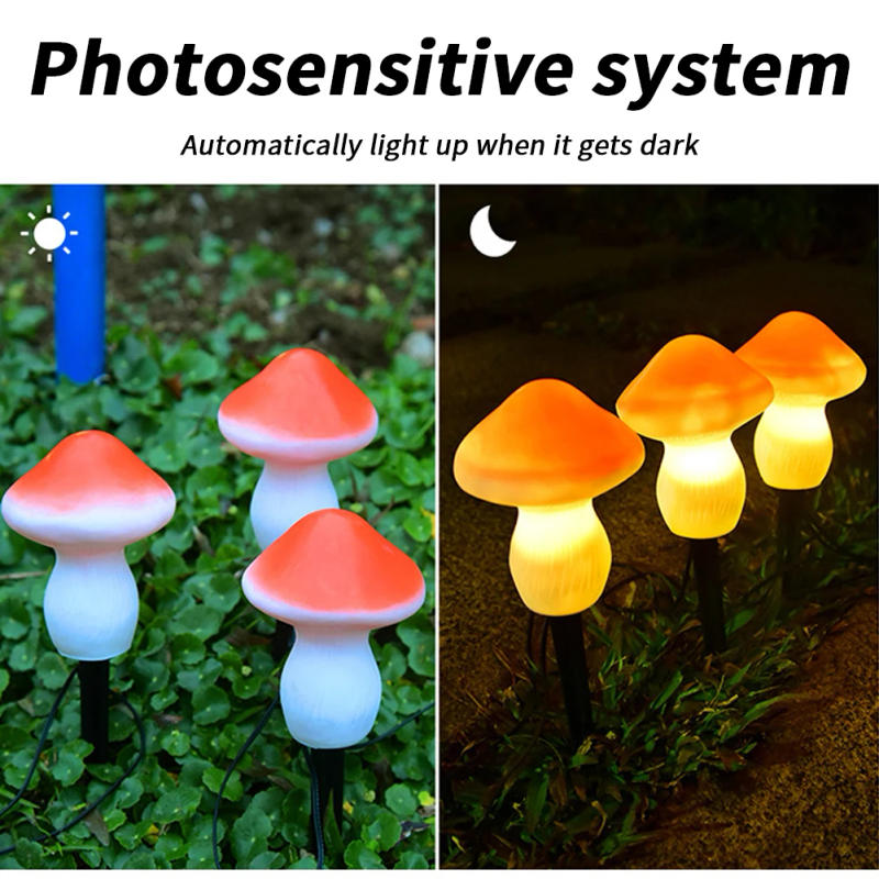 Description Picture 6 of itemSolar Lights String Mushroom Lawn Lamps Fairy Lights Outdoor For Garden Patio Terrace Path Landscape Decoration LED Solar Lamps