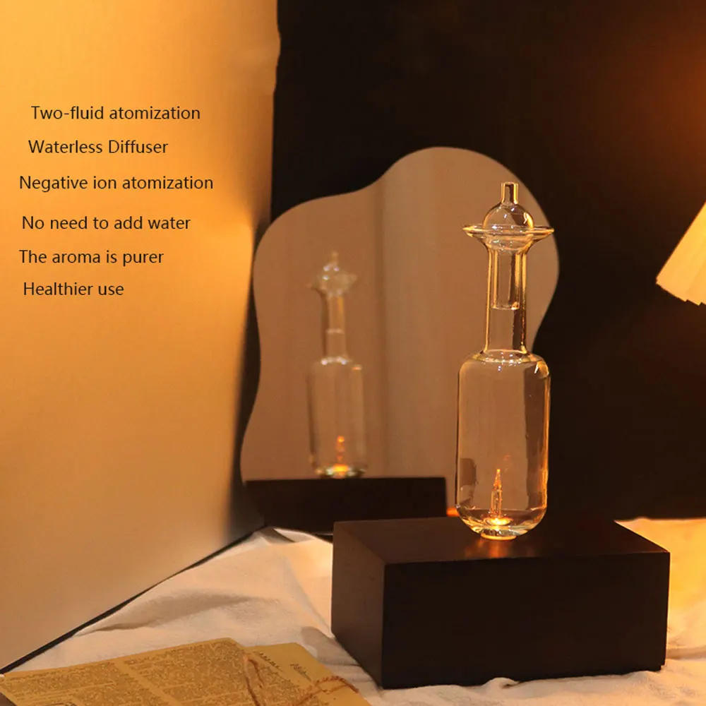 Description Picture 5 of itemGlass Bottle Essential Oil Diffuser USB Waterless Home Air Aroma Diffuser 2600mAh Battery Spray Fragrance Machine For Office