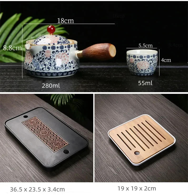 Description Picture 3 of item19 Styles Chinese Kung Fu Tea set Travel Tea set Ceramic Portable  Maker Infuser Teacup Cup for Tea