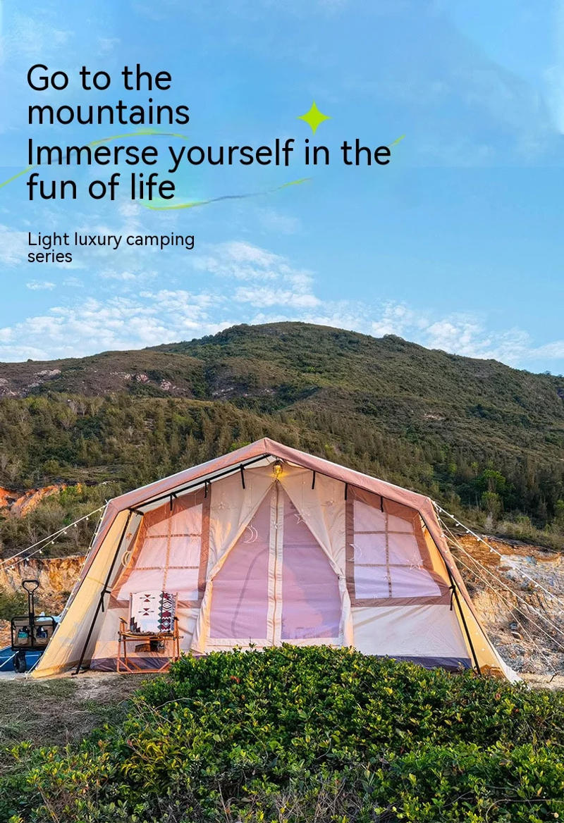 Description Picture 2 of itemOutdoor Camping Dachuan Roof Tent Rainproof, Windproof And Moisture-Proof Mat Canopy Light Luxury Multi-Person Camping Tent